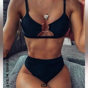 Black high waisted bikini